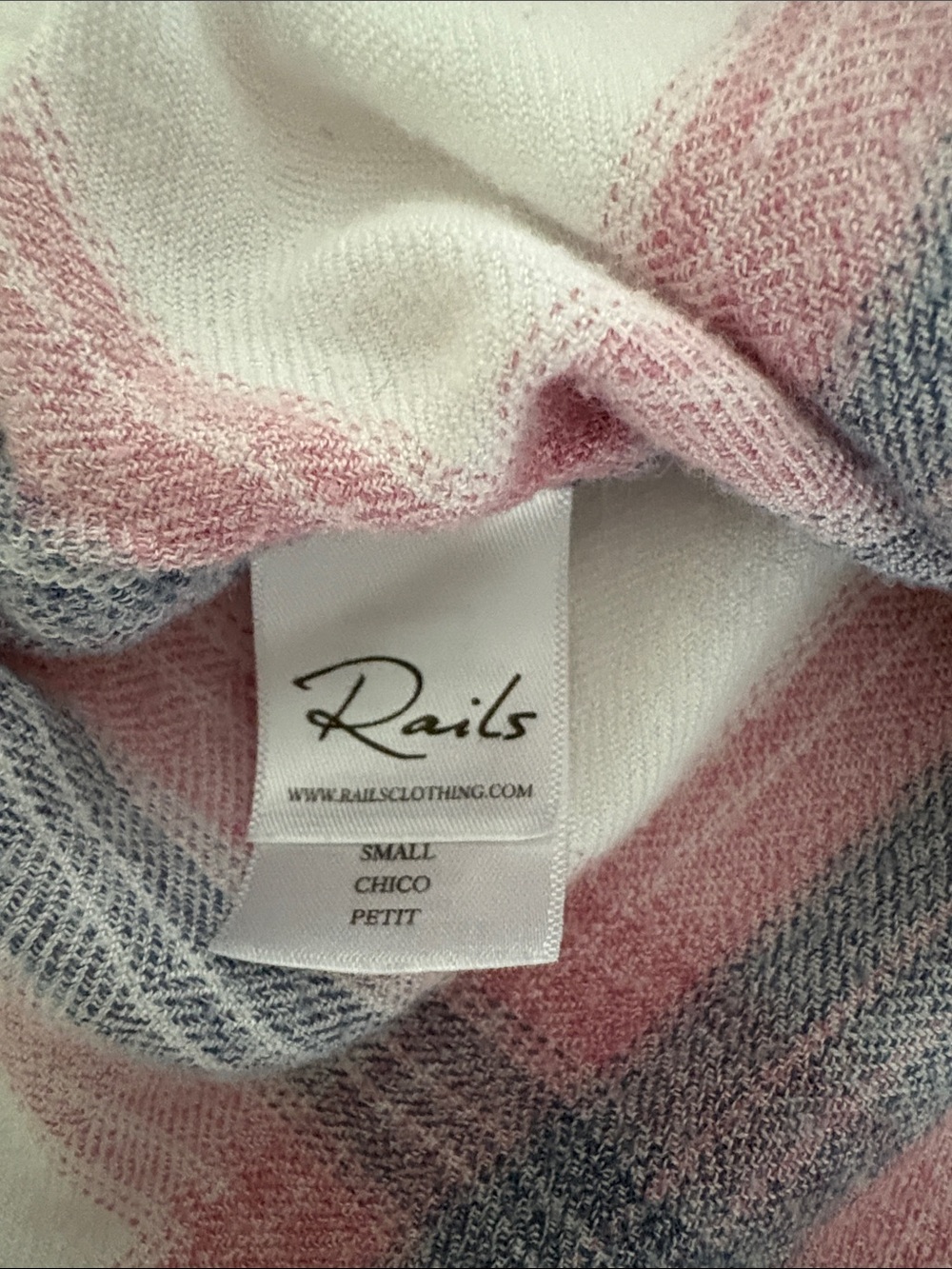 Rails Hunter plaid button-down shirt white/ pink Peony colorway Size Small - Picture 12 of 13